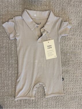 Kyte BABY Polo Shortall - Oat
